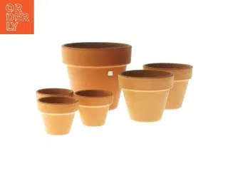 Terracotta urtepotter, 6 stk (str. 6 stk Ø 5 & 7 & 10 cm)