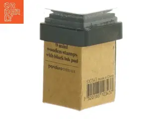 Stempelsæt med sort blækpude