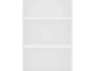 Bogreol med 3 hylder 60x24x109 cm konstrueret træ hvid