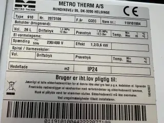 Metro varmtvandsbeholder