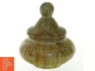 Dekorativ krukke med låg (str. 13 cm)