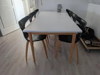 Spisebord sæt m 6 stole 