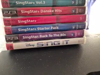 7 singstar spil til PS3 sælges  