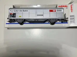 Marklin 4834 SBB Godsvogn Sølv "Fur Guter die Bahn