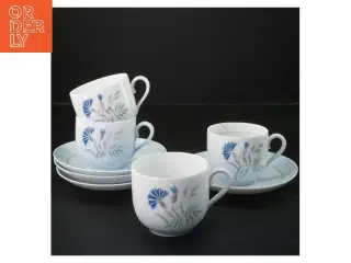Bing & Grøndahl Kornblomst kaffekop med underkop (4 stk)