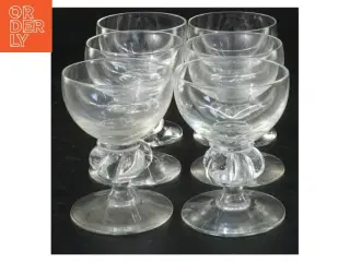 Sæt med seks glas fra Holmegaard (str. Ø 5,5x7,5 cm)