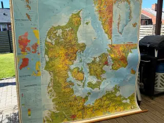 Danmark/Grønlands kort med ophæng