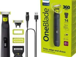 Barbermaskine Philips OneBlade Pro 360 QP6542/15 – sort trimmer til ansigt og krop