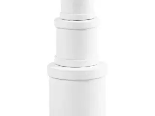 Trommeæsker, H: 4+5+7 cm, diam. 4+5+6,5 cm, hvid, 1 sæt