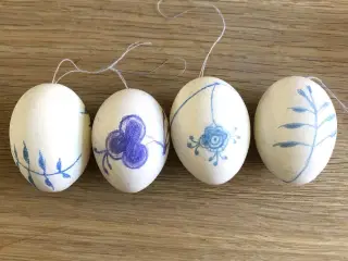 Håndtegnede påskeæg med royal inspiration