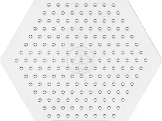 Perleplade, str. 7 cm, medium, klar, 1 stk.