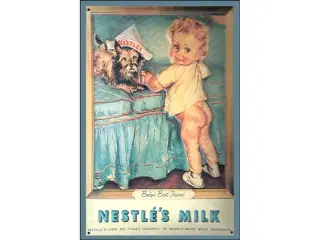 Nestlé's Milk - Udstanset Metalskilt