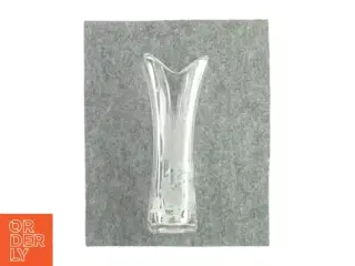Glasvase med ingraveret motiv (str. LBH: 10x10x31 cm)
