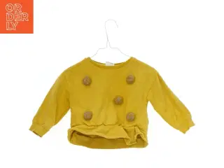 Gul sweatshirt med mønstrede bånd fra Zara (str. 80)