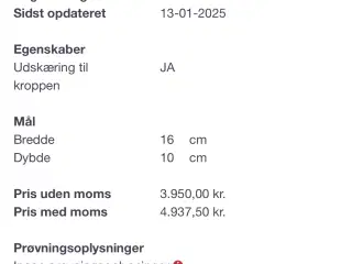 Underarmsstøtte, vidamic, large, velholdt.