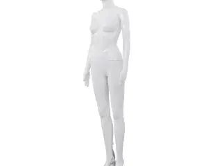 Mannequin kvinde fuld figur glassokkel hvid højglans 175 cm