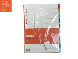 Farvede plastik faneblade i A4 fra Budget (str. A4)