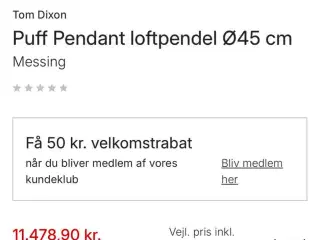 Ny designer lampe sælges til højeste bud