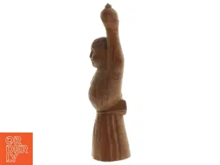Træskulptur med scepter (str. 20 cm)