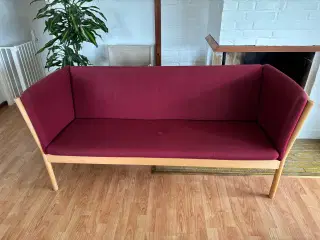 FDB-møbler, EJ159 tremmesofa, 3-pers, bordeaux