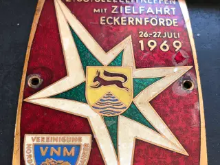 Motorcykel rally plakette