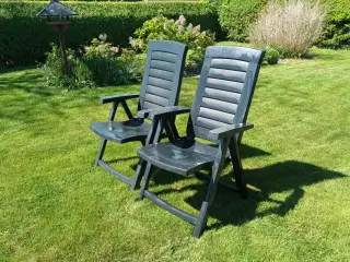 2 stk. positionsstole og klapbord