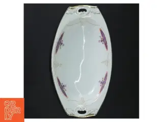 Porcelænsfad med blomstermotiv fra C. T Altwasser Germany (str. 28x16 cm)