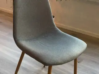 6 Spisebordsstole, grå stof