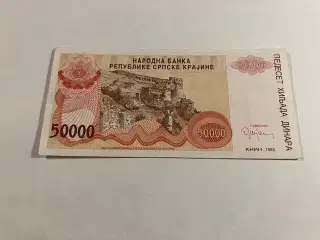 50000 Dinara Serbia 1993