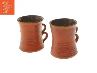 Keramiske krus med dobbelt hank (str. Ø 9x11 cm)