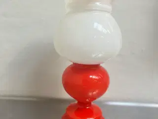 Unik retro glas bordlampe fra 1960 erne