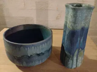 Visby keramik skål og vase