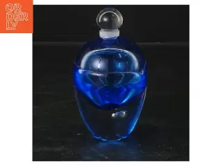 Blå glasflaske med prop (str. 11x6 cm)