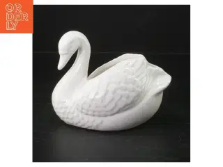 Svaneformet keramiklysestage