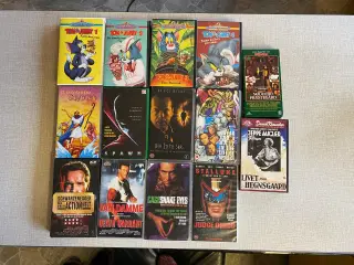 VHS bånd af forskellige slags
