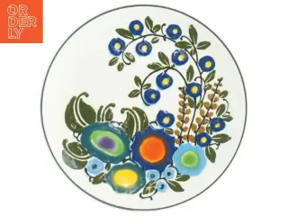 Keramikplatte med blomstermotiv (str. 23 cm)