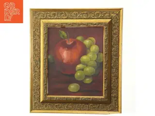 Frugtmaleri i ramme (str. 45x39,5 cm)