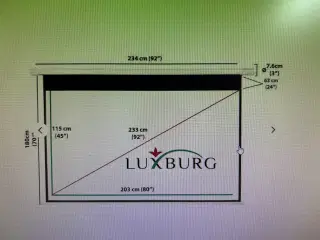 Motoriseret projektor lærred