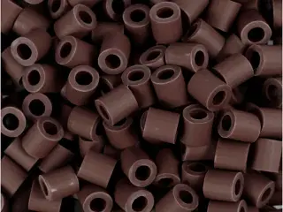 NABBI BioBeads Rørperler, str. 5x5 mm, hulstr. 2.5 mm, medium, brun, 3000stk./ 1 pk.