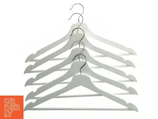 Bøjlesæt med 5 hvide bøjler (str. 43 cm. 5 stykker)