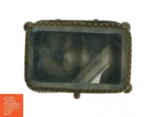Antikt fransk smykkeskrin (str. 8x5,5 cm)