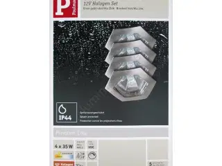 4 x Indbyggede spotlights sæt Premium Line Hexa hv