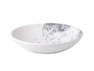 12 stk. Tallerken coupe dyb mat hvid/blå 182 mm Haze Churchill