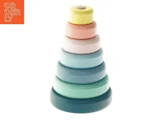 Stabletårn i massiv træ og lækre pastelfarver (højde 13 cm)