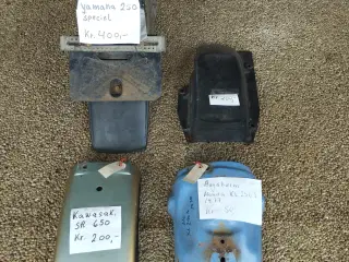 Forskellige bagskærme mrk. med pris type. ( %)