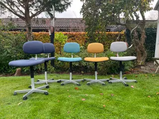 Kevi kontorstol, med uld stof ,gas op/ned , 5 ben