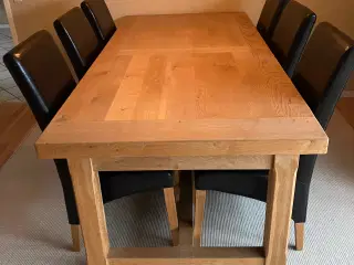 Håndlavet fransk egetræsspisebord