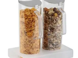 Kande müslibar 1,5L 2stk inkl. holder H40 mm (Udstillingsmodel)