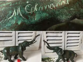 Elefant bronzefigur 