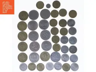 Samling af gamle danske mønter (str. 43 styk)